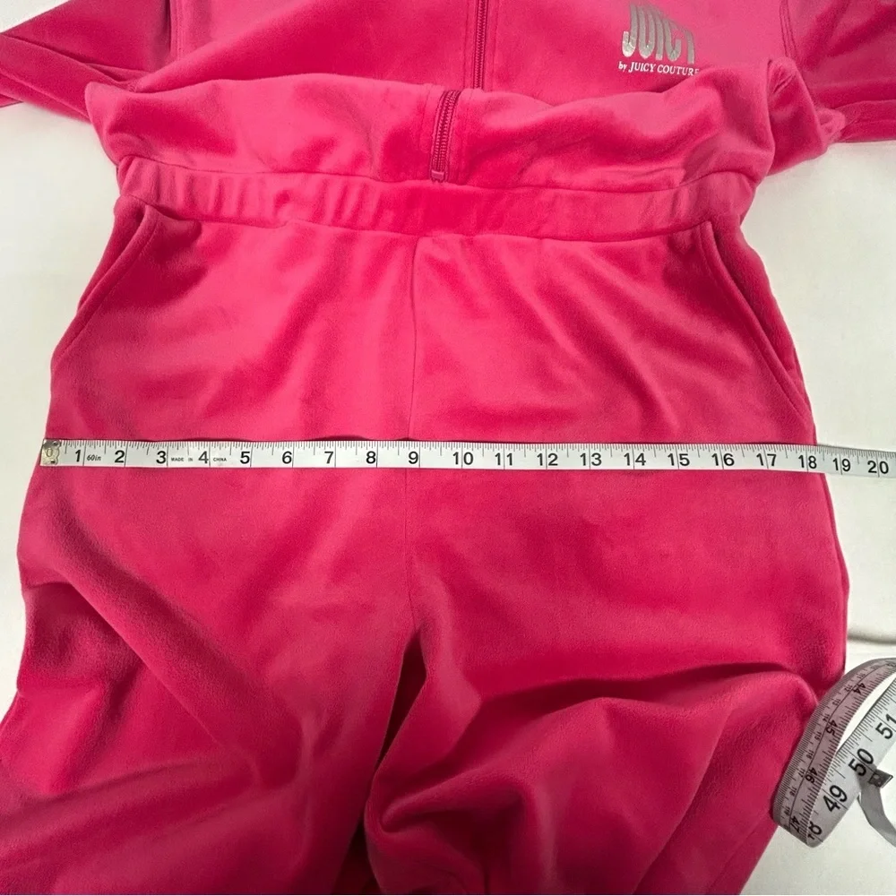 Juicy Couture Pink Velour Jumpsuit Relaxed Fit - Picture 10 of 13